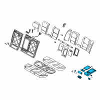 OEM BMW 550i Armrest Rear, Leather Diagram - 52-20-7-074-565