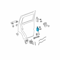 OEM 2010 Hummer H3T Hinge, Rear Side Door Lower Diagram - 25996982