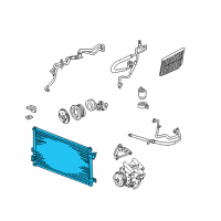 OEM 2003 Ford Thunderbird Condenser Diagram - 6W4Z-19712-A