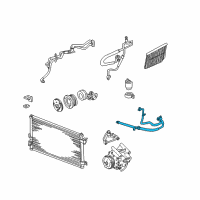 OEM 2001 Lincoln LS Hose & Tube Assembly Diagram - XW4Z-19D734-AA