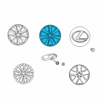 OEM Lexus LS600h Wheel, Disc Chrome P Diagram - 4261A-50073