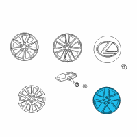 OEM Lexus LS600h Wheel, Disc Chrome P Diagram - 4261A-50010