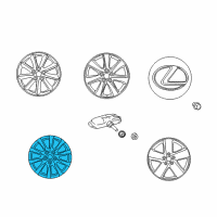 OEM Lexus LS600h Wheel, Disc Chrome P Diagram - 4261A-50040