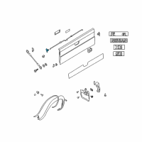 OEM 2004 Nissan Frontier Lock Assembly-Rear Gate, Left Diagram - 90503-3S500