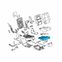 OEM GMC Yukon XL Seat Cushion Pad Diagram - 23470756