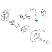 OEM Toyota Tundra Front Speed Sensor Diagram - 89543-0C020