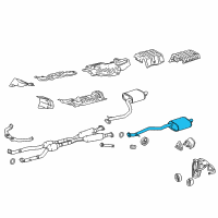 OEM Lexus IS300 Pipe Assembly, Exhaust T Diagram - 17440-31330