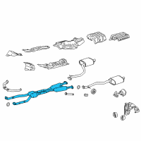 OEM 2021 Lexus IS300 Exhaust Pipe Assembly Diagram - 17410-31M30