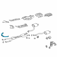 OEM Lexus IS300 Bracket Sub-Assembly, Exhaust Pipe Diagram - 17506-31110