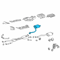 OEM Lexus IS350 Pipe Assembly, Exhaust T Diagram - 17430-31G30