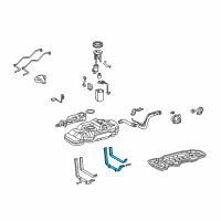 OEM 2020 Toyota Tacoma Fuel Tank Mount Strap Diagram - 77602-04050