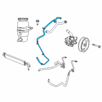 OEM Dodge Durango Hose-Power Steering Return Diagram - 5154407AG