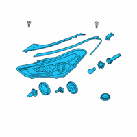 OEM 2020 Hyundai Tucson Headlight Halogen With Led Right Diagram - 92102-D3650
