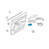 OEM 2011 Honda Civic Sub-Switch Assembly, Power Window (Graphite Black) Diagram - 35760-SNA-A14ZA