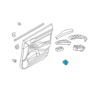 OEM 2008 Honda Civic Switch Assembly, Remote Control Mirror Diagram - 35190-SNA-A01