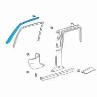 OEM 1997 Toyota RAV4 Garnish, Front Pillar, LH Diagram - 62212-42020-B0