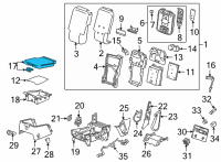 OEM 2022 Chevrolet Suburban Seat Cushion Diagram - 84829932