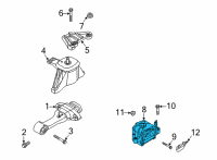 OEM 2022 Hyundai Sonata Transmission Mounting Bracket Assembly Diagram - 21830-L1350