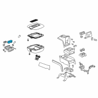 OEM 2014 Cadillac Escalade Front Cup Holder Diagram - 15132964