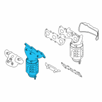 OEM 2010 Hyundai Sonata Exhaust Manifold Catalytic Assembly, Left Diagram - 28510-3CAS0