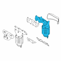 OEM 2010 Hyundai Sonata Exhaust Manifold Catalytic Assembly, Right Diagram - 28510-3CAT0