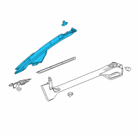 OEM Buick Cascada Weatherstrip Pillar Trim Diagram - 39046284