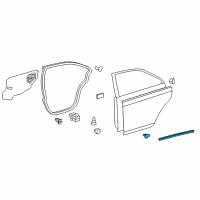 OEM Toyota Camry Lower Weatherstrip Diagram - 67888-06010