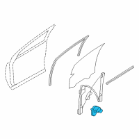 OEM 2008 Lincoln MKX Window Motor Diagram - 7A1Z-5423395-A