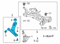 OEM Kia Seltos Arm Complete-Fr LWR Diagram - 54500Q5000