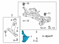 OEM Kia Seltos Front Axle Knuckle Left Diagram - 51715K0000