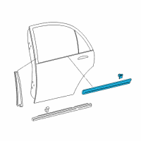 OEM 2001 Acura RL Protector, Right Rear Door (Vermont Green Pearl) Diagram - 75303-SZ3-J01ZE