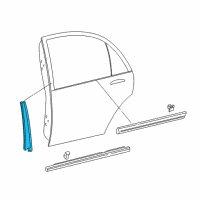 OEM 2003 Acura RL Garnish, Left Rear Door Sash Diagram - 72970-SZ3-003