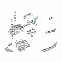 OEM 2007 Toyota Highlander Filler Pipe Clamp Diagram - 77229-48030