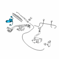 OEM 2006 Pontiac GTO Motor Asm-Windshield Wiper Diagram - 92163957