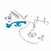 OEM Pontiac GTO Transmission Asm-Windshield Wiper Diagram - 92118647