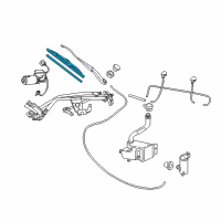 OEM 2005 Pontiac GTO Blade, Windshield Wiper Diagram - 92076914