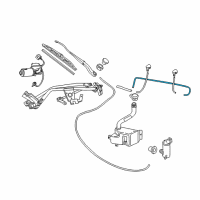 OEM Pontiac Hose, Windshield Washer Nozzle Hose Connect Diagram - 92075587