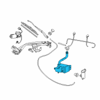 OEM 2004 Pontiac GTO Container Asm-Windshield Washer Solvent (W/ Pump) Diagram - 92185911