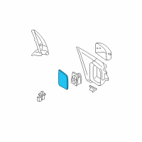 OEM 2005 Ford Freestyle Mirror Glass Diagram - 4F9Z-17K707-DA