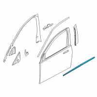 OEM 2014 BMW ActiveHybrid 7 Channel Cover, Exterior, Door, Front Left Diagram - 51-33-7-185-227