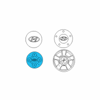 OEM 2000 Hyundai Accent Wheel Cover Assembly Diagram - 52960-25600