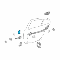 OEM Lexus GS400 Hinge Assy, Rear Door, Upper RH Diagram - 68750-30110
