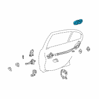 OEM 2005 Lexus GS300 Rear Door Outside Handle Assembly, Right Diagram - 69230-30190-C0