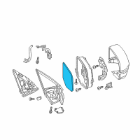 OEM 2021 Acura RDX Mirror Sub-Assembly, Passenger Side Diagram - 76203-TZ6-C12