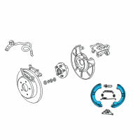 OEM 2007 Dodge Caravan Parking Brake Shoe And Lining Kit Diagram - 5019802AA