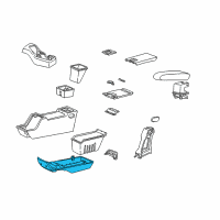 OEM 1998 Mercury Mountaineer Center Console Base Diagram - XL2Z98043B62AAB