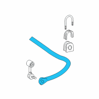 OEM Chevrolet Silverado 3500 Classic Stabilizer Bar Diagram - 15095086