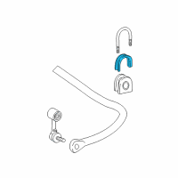 OEM 2004 Chevrolet Silverado 3500 Stabilizer Bar Clamp Diagram - 15639064