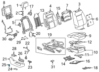 OEM 2021 Chevrolet Suburban Seat Switch Knob Diagram - 84586501