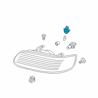 OEM 2001 Nissan Sentra Headlamp Socket Assembly Diagram - 26243-9B903